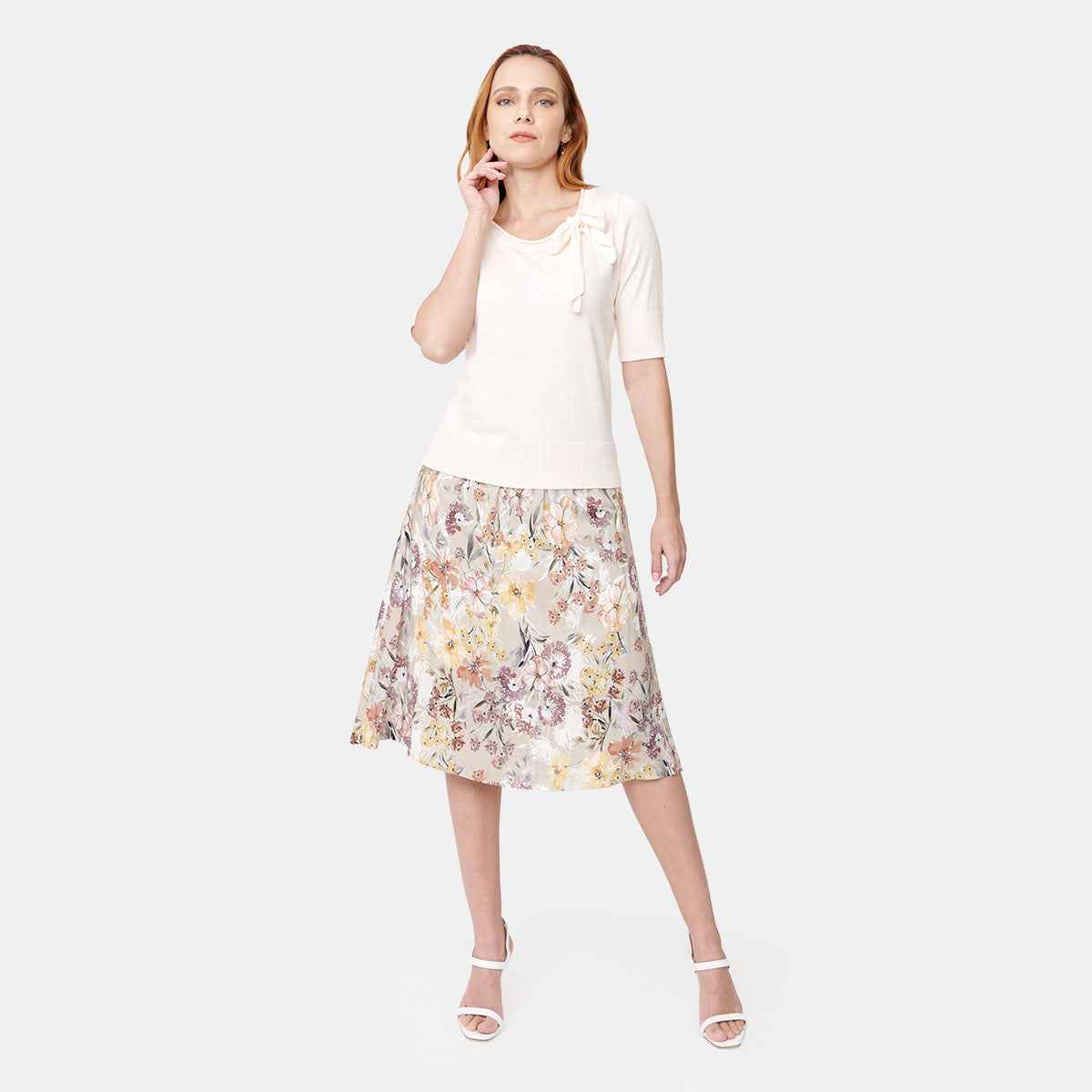 Blusa de punto detalle moño en cuello Vitos