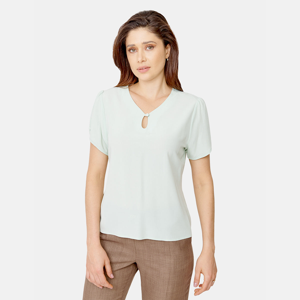 Blusa escote V con boton  Vitos