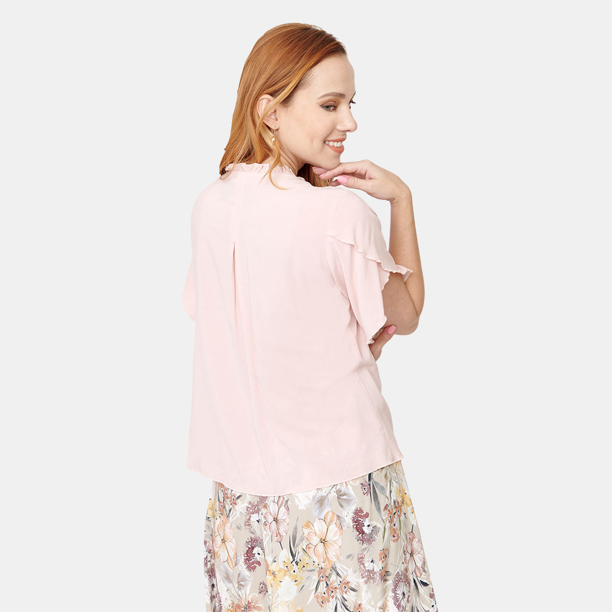 Blusa rosa con manga mariposa Vitos