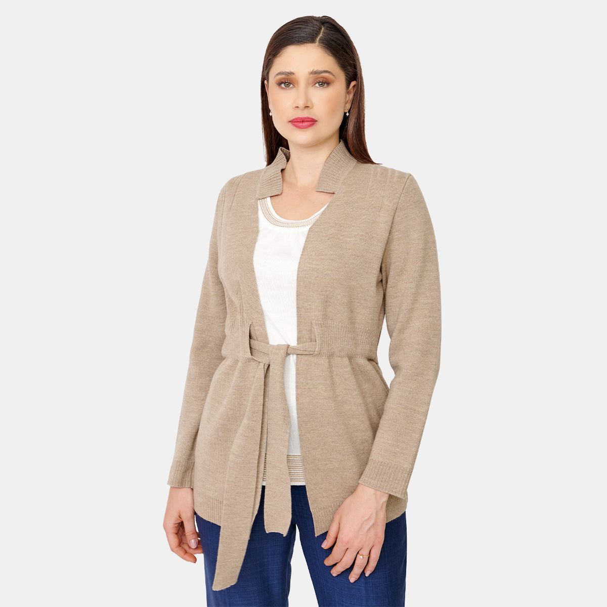 Cárdigan con detalles bordados y jareta Vitos