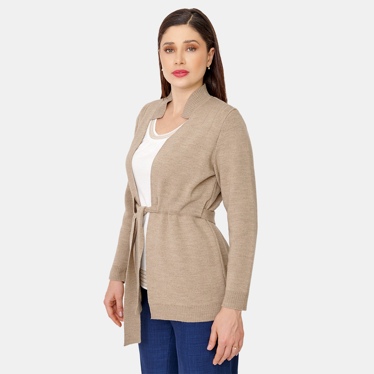 Cárdigan con detalles bordados y jareta Vitos