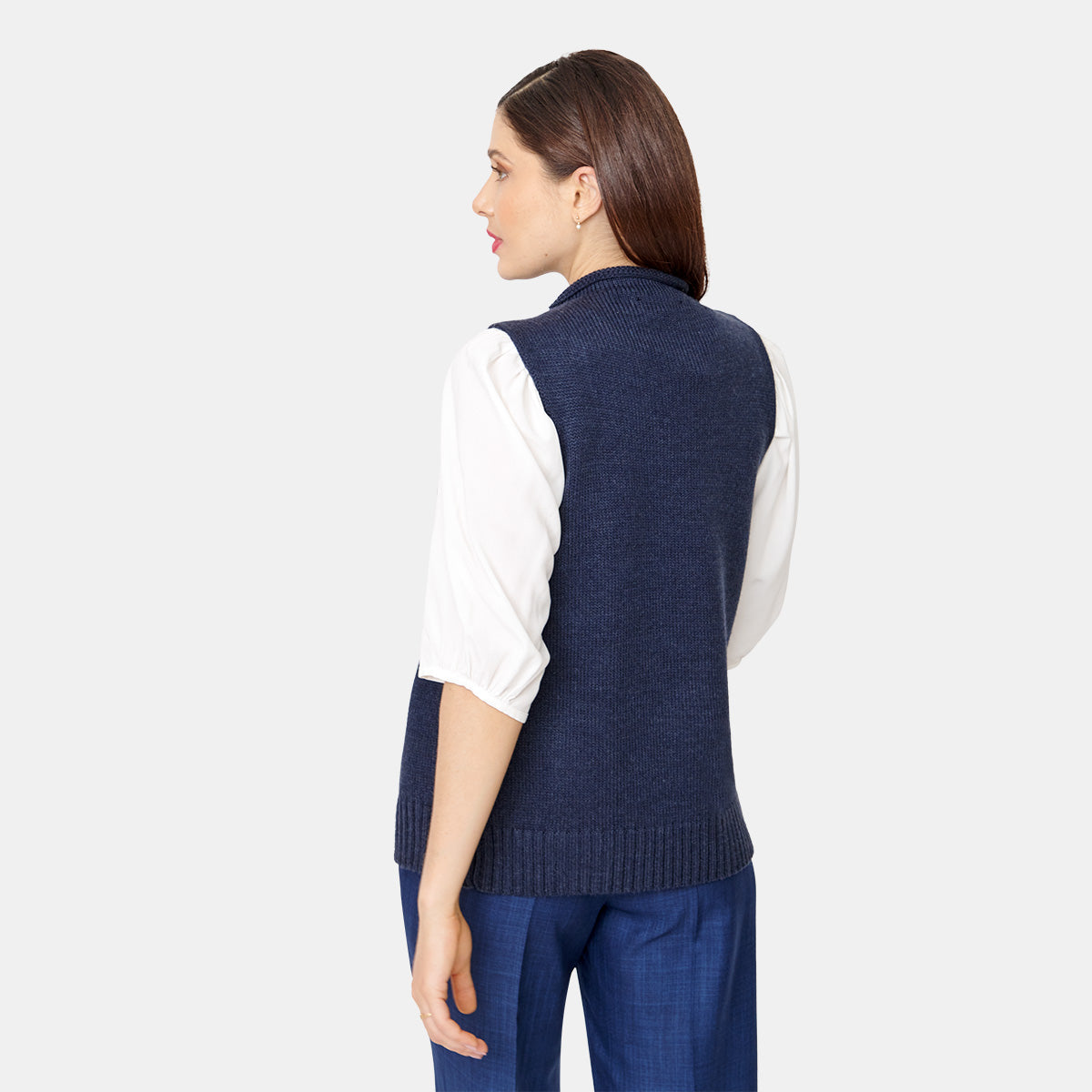 Chaleco cruzado con botones Vitos