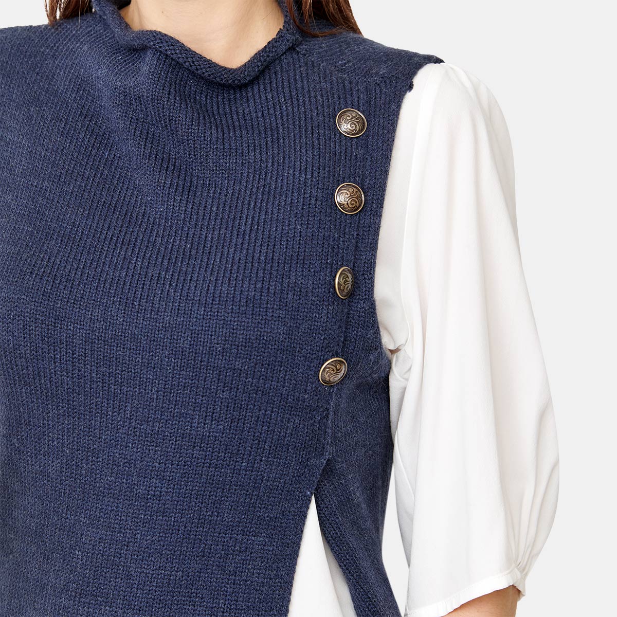 Chaleco cruzado con botones Vitos