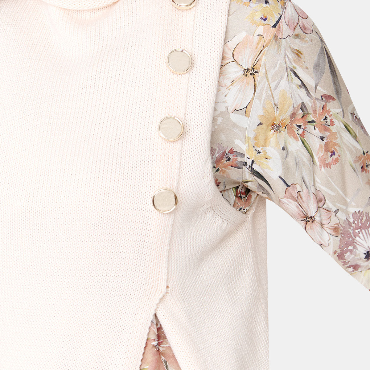 Chaleco cruzado con botones rosa