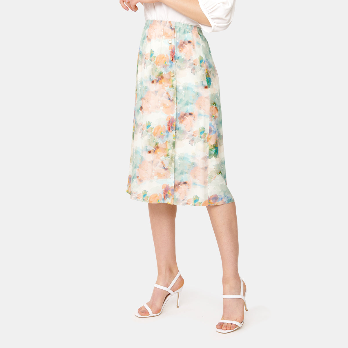 Falda línea A estapad floral Vitos