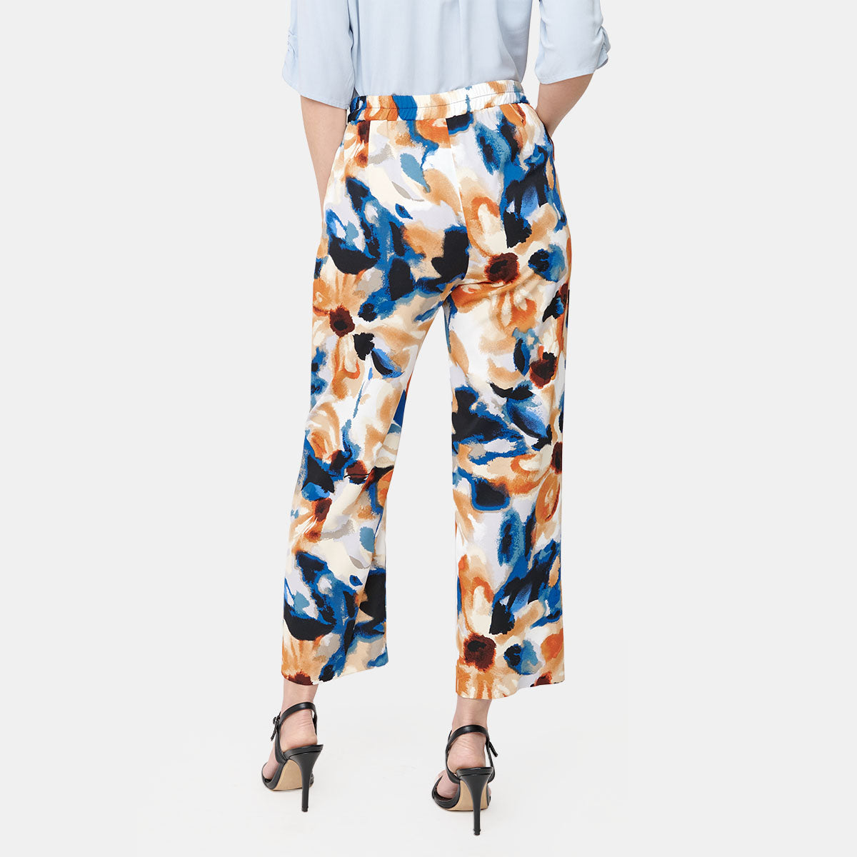 Pantalón estampado con hebilla para dama Calypso