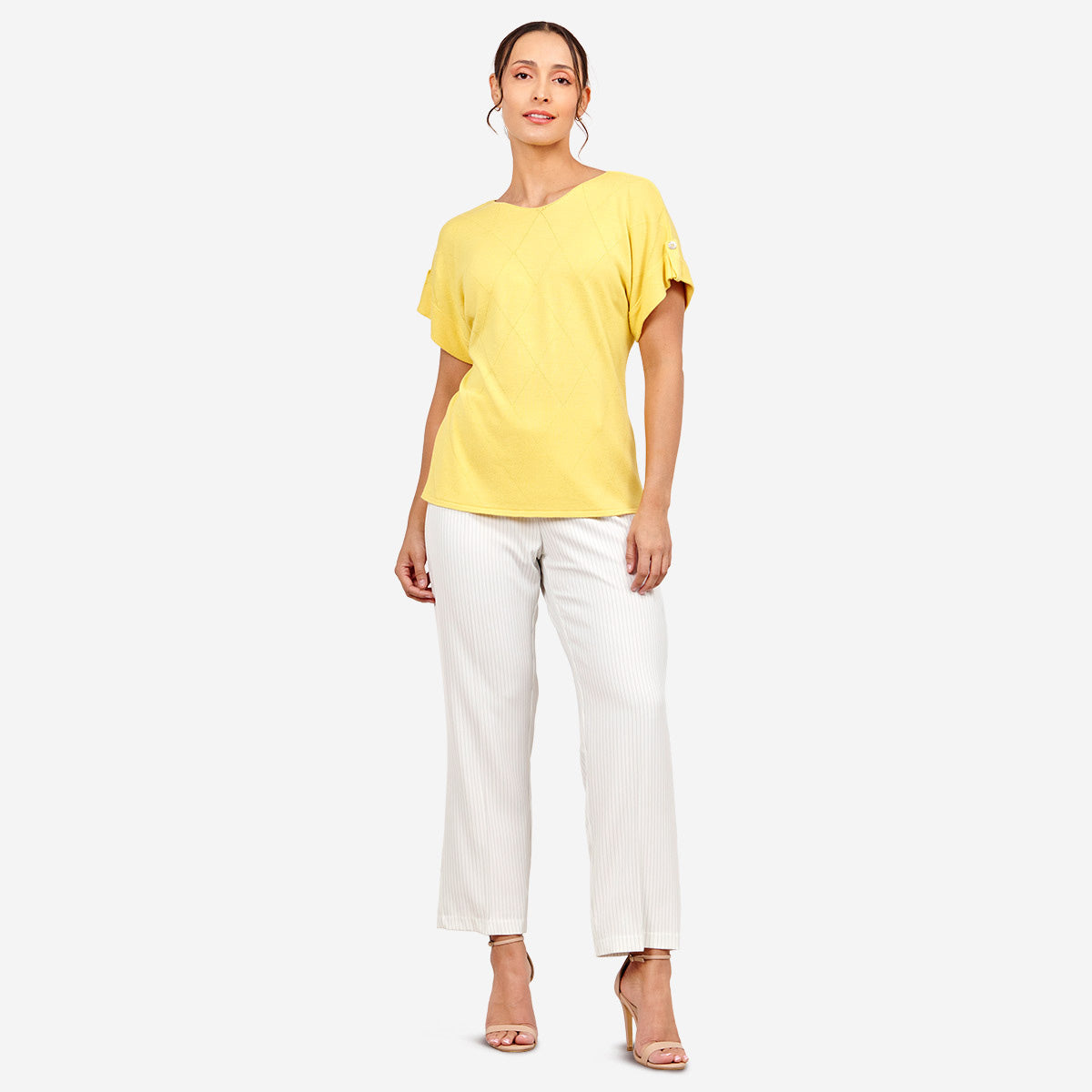 Pantalon rayas pretina volteada Vitos