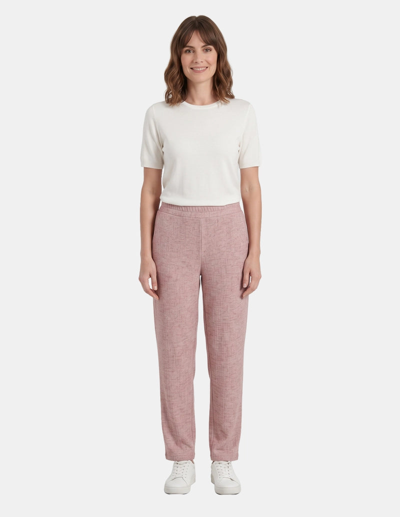 Pants rib con bolsas diagonales relax Ayla