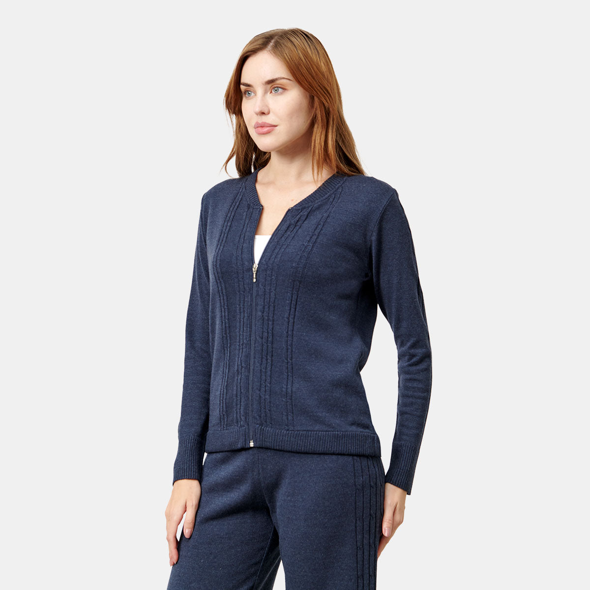 Sudadera azul marino detalle trenzado Relax VITOS