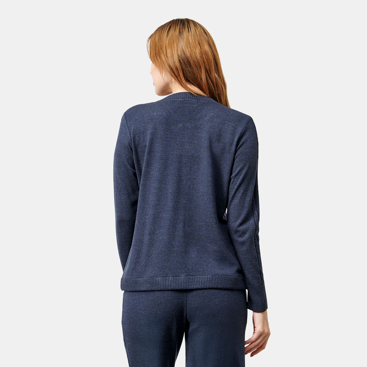 Sudadera azul marino detalle trenzado Relax VITOS_4