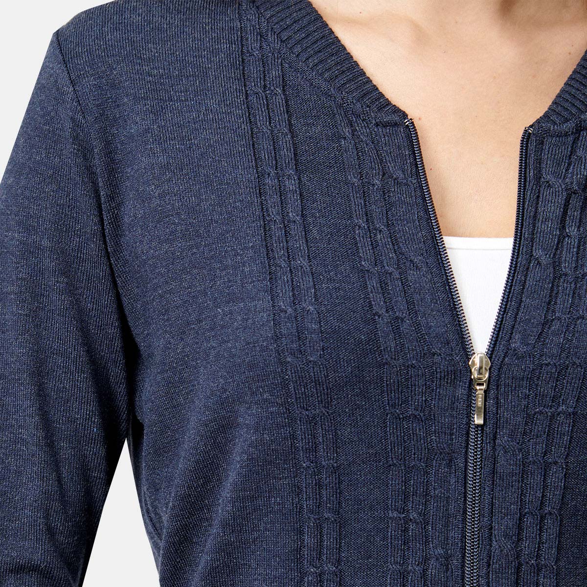 Sudadera azul marino detalle trenzado Relax VITOS