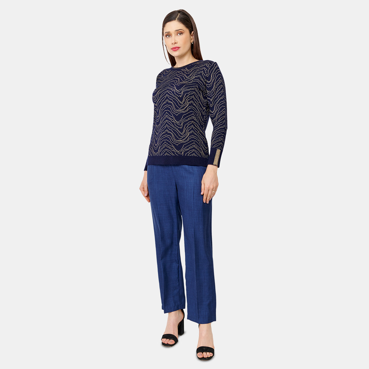 Túnica jacquard manga larga Vitos