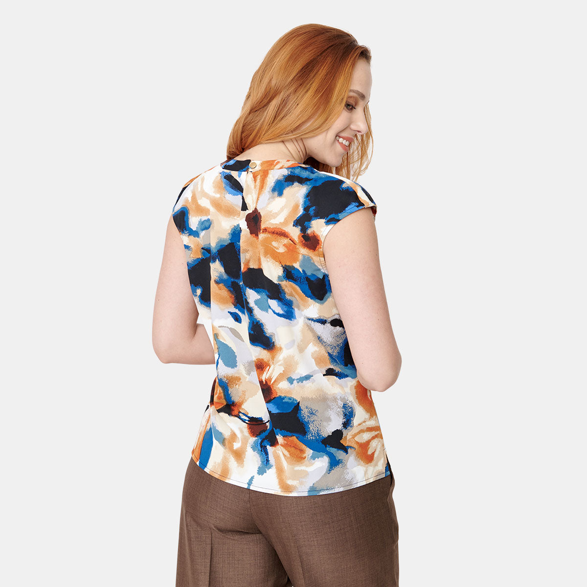 Top estampado floral multicolor para dama