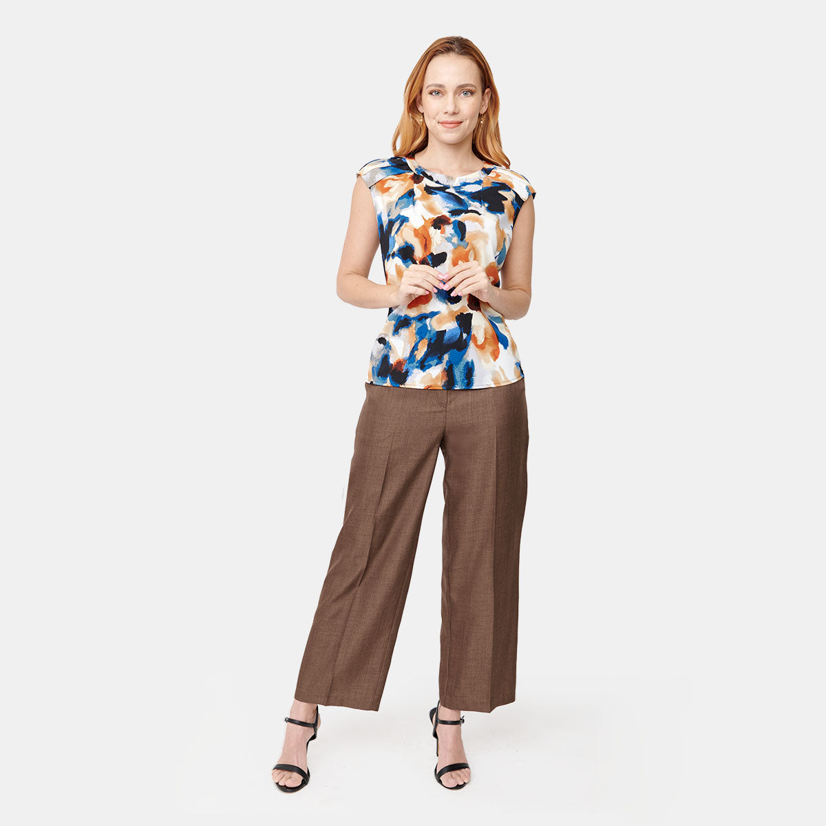 Top estampado floral multicolor para dama