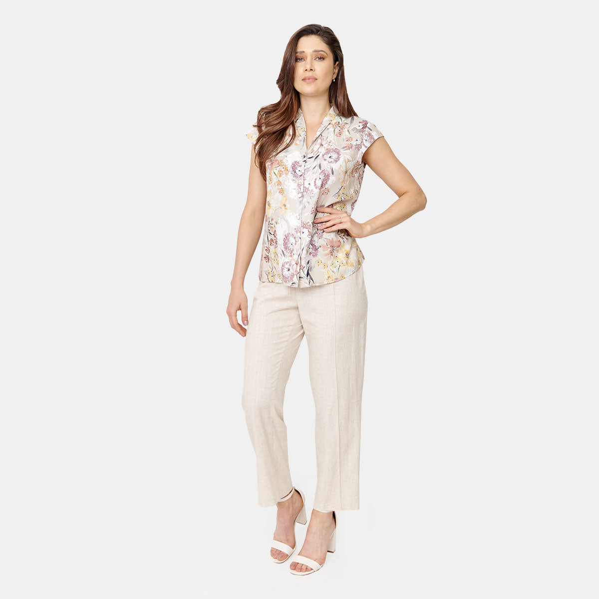 Top estampado floral cuello V Vitos