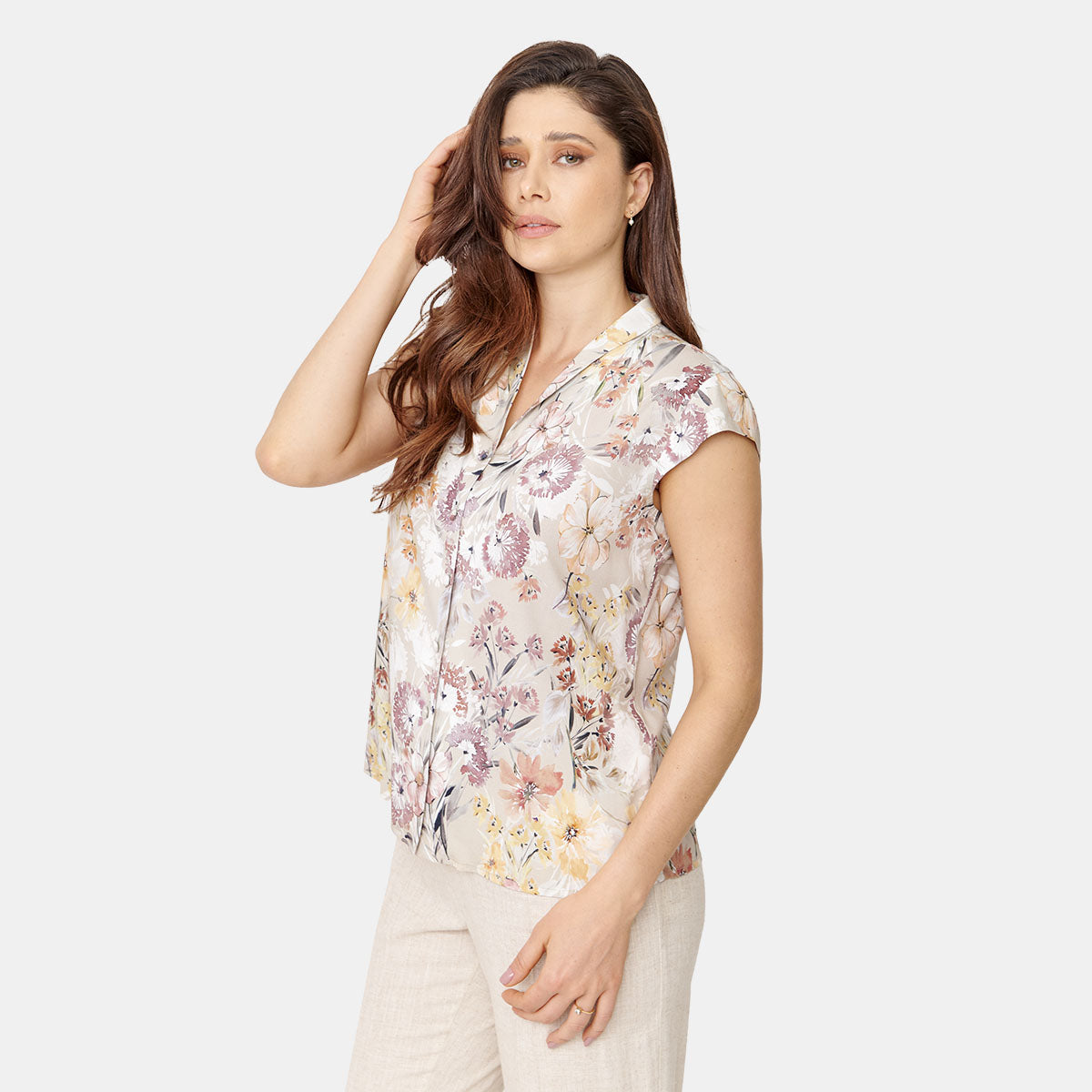 Top estampado floral cuello V Vitos