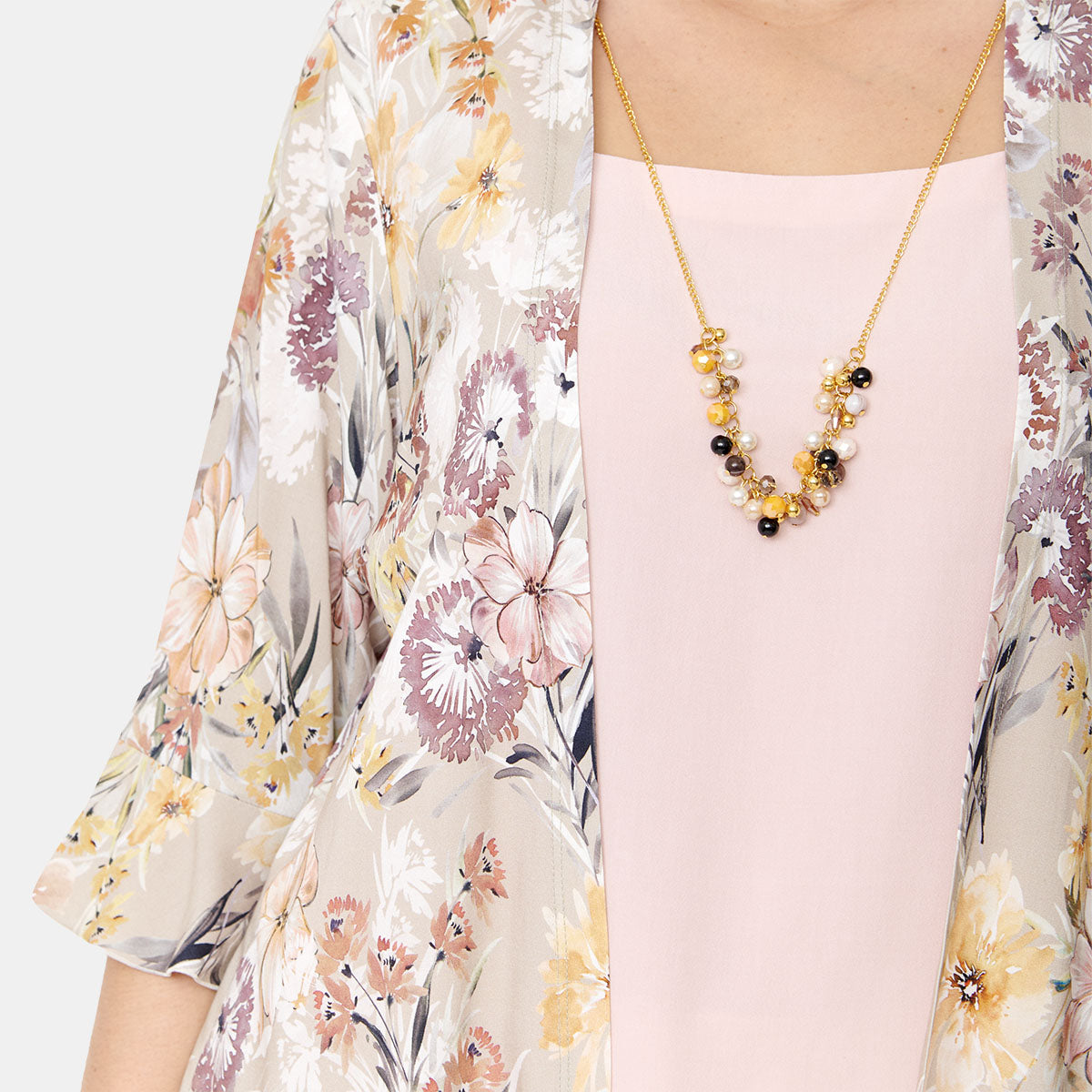 Twin Fix estampado floreal manga campana Vitos