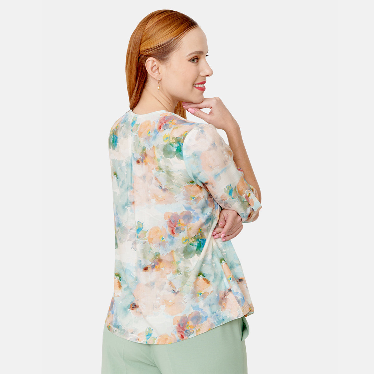 Twin fix estampado floral con detalle bordado