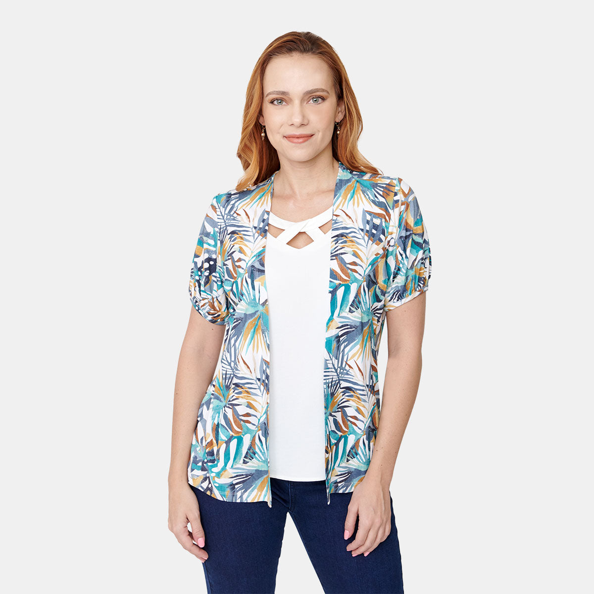 Twin fix espampado color azul con blanco apra dama vitos