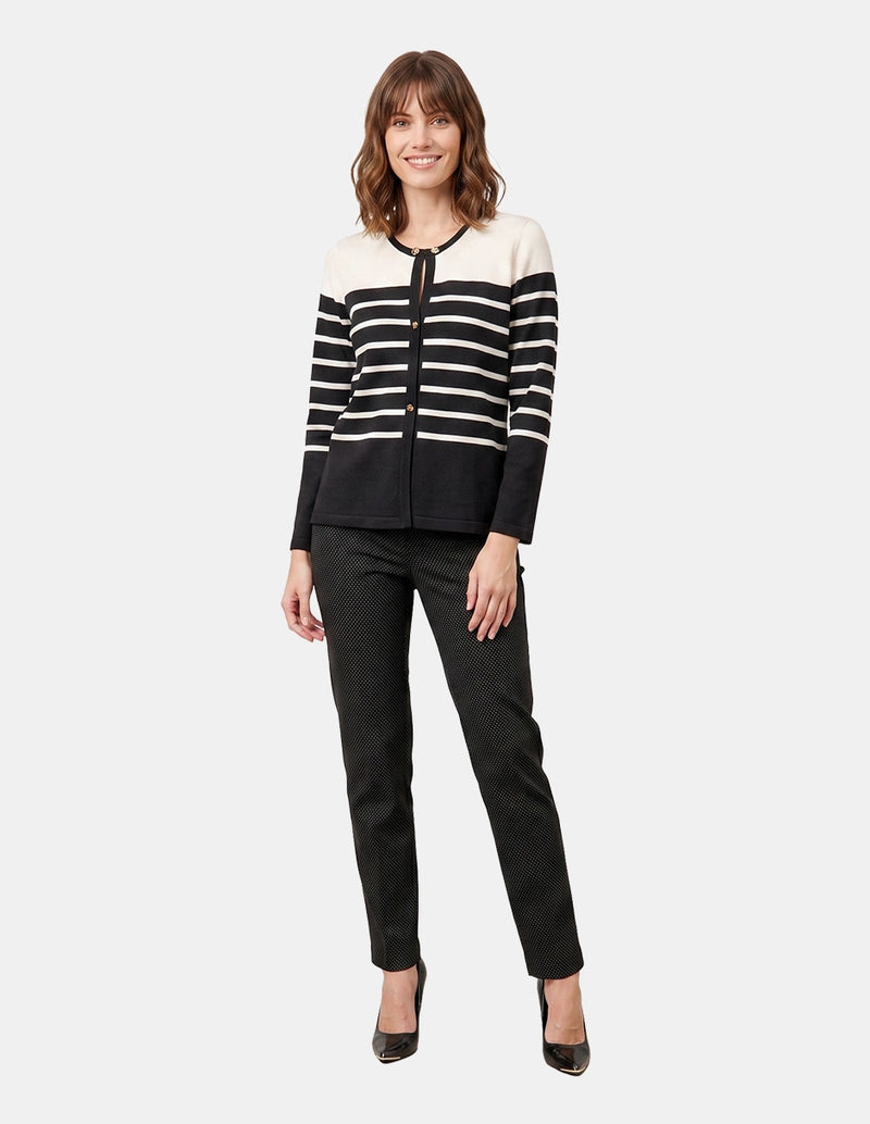 Twin fix de punto con rayas negro y blanco