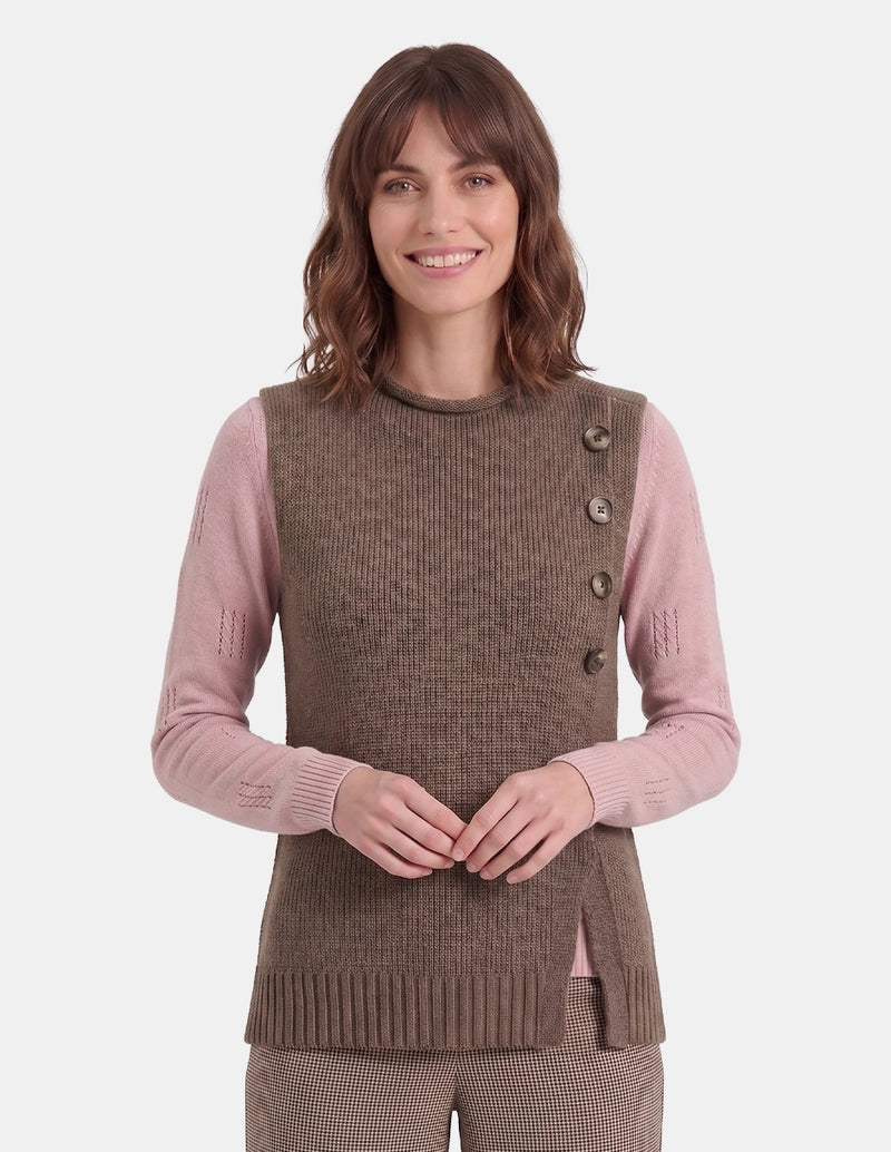 Chaleco cruzado con botones Eilis