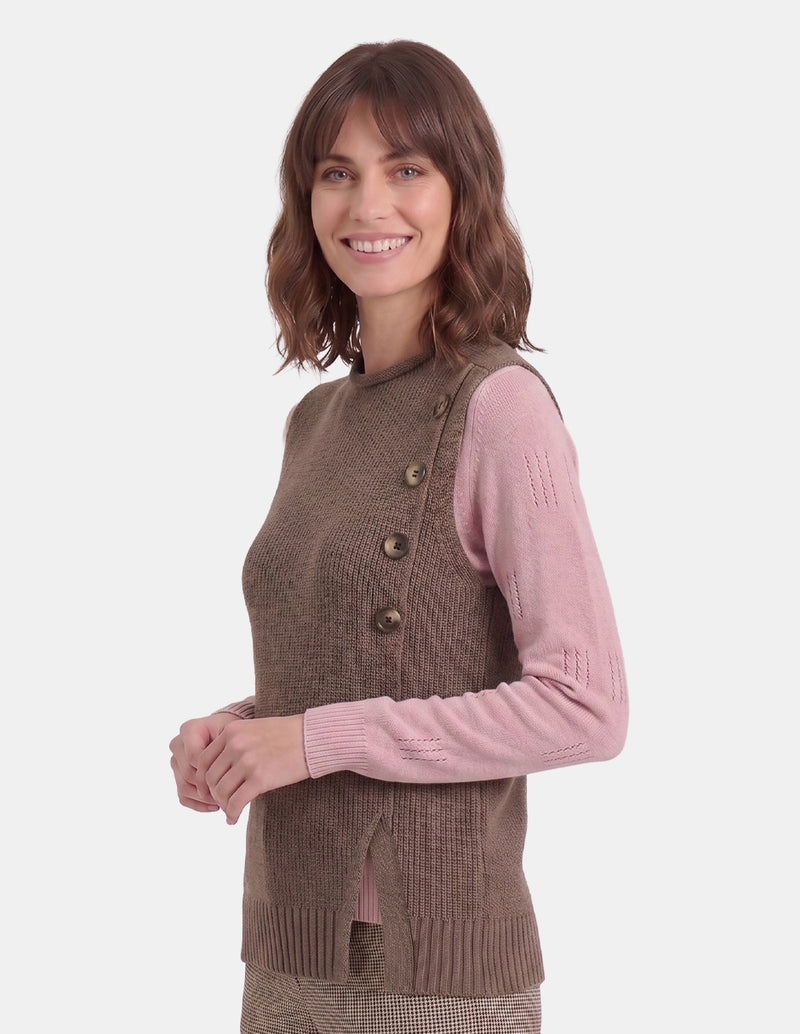 Chaleco cruzado con botones Eilis