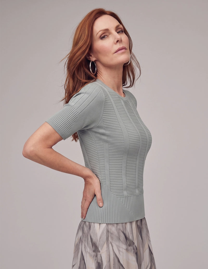 Blusa de punto manga corta Gween