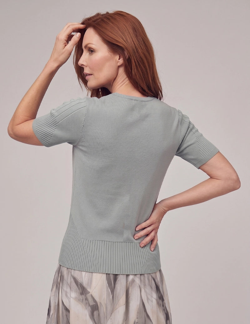 Blusa de punto manga corta Gween