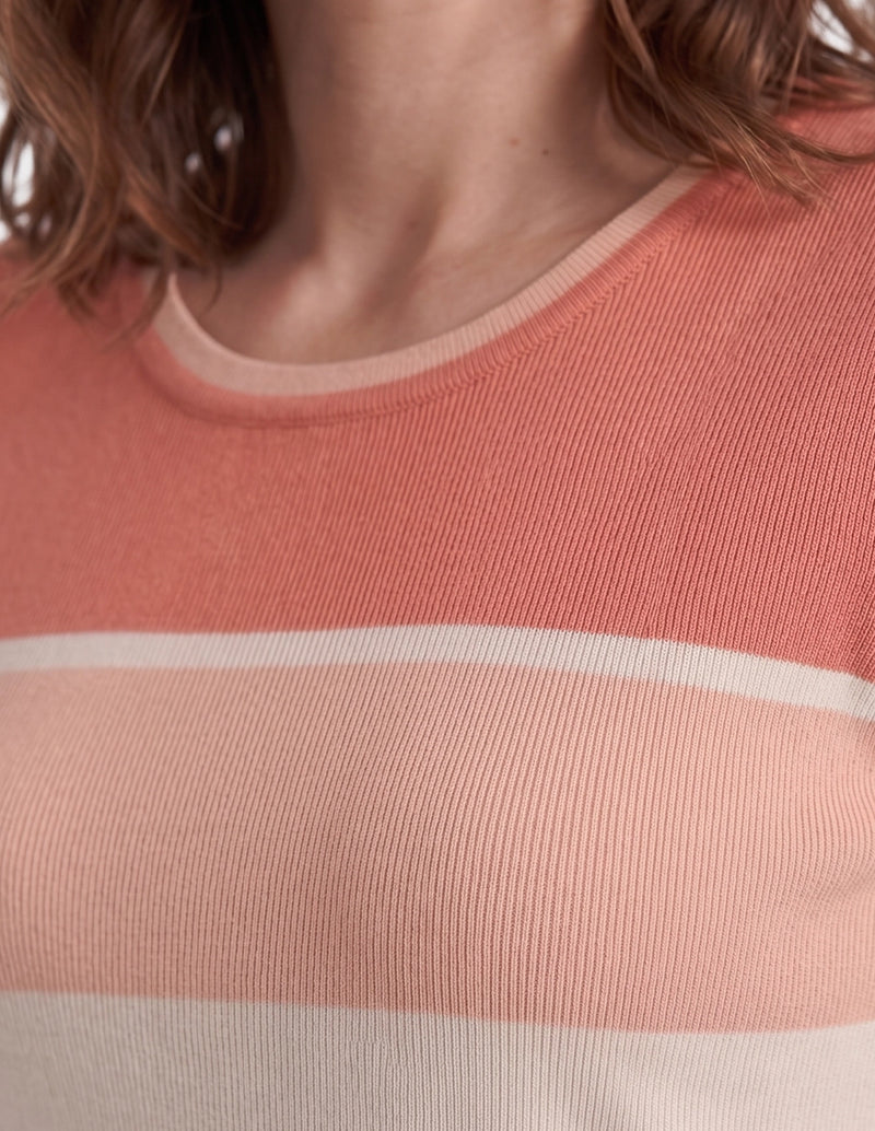 Blusa rayada con manga corta Ciara