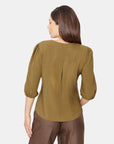 Blusa abierta con detalle bordado Vitos