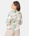 Blusa abierta estampado floral con elevador Vitos