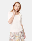 Blusa de punto detalle moño en cuello Vitos