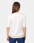 Blusa escote reondo detalle puntada Vitos