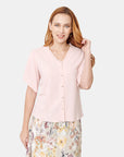 Blusa rosa con manga mariposa Vitos