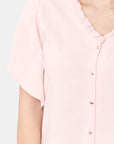 Blusa rosa con manga mariposa Vitos
