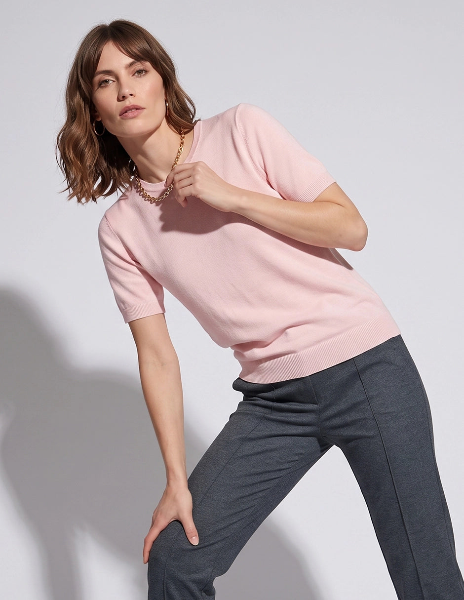 Blusa punto manga corta Básicos