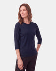 Blusa punto trenza estructura manga 3/4 - C0006