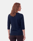 Blusa punto trenza estructura manga 3/4 - C0006