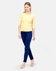 Blusa punto trenza estructura manga 3/4 - C0006