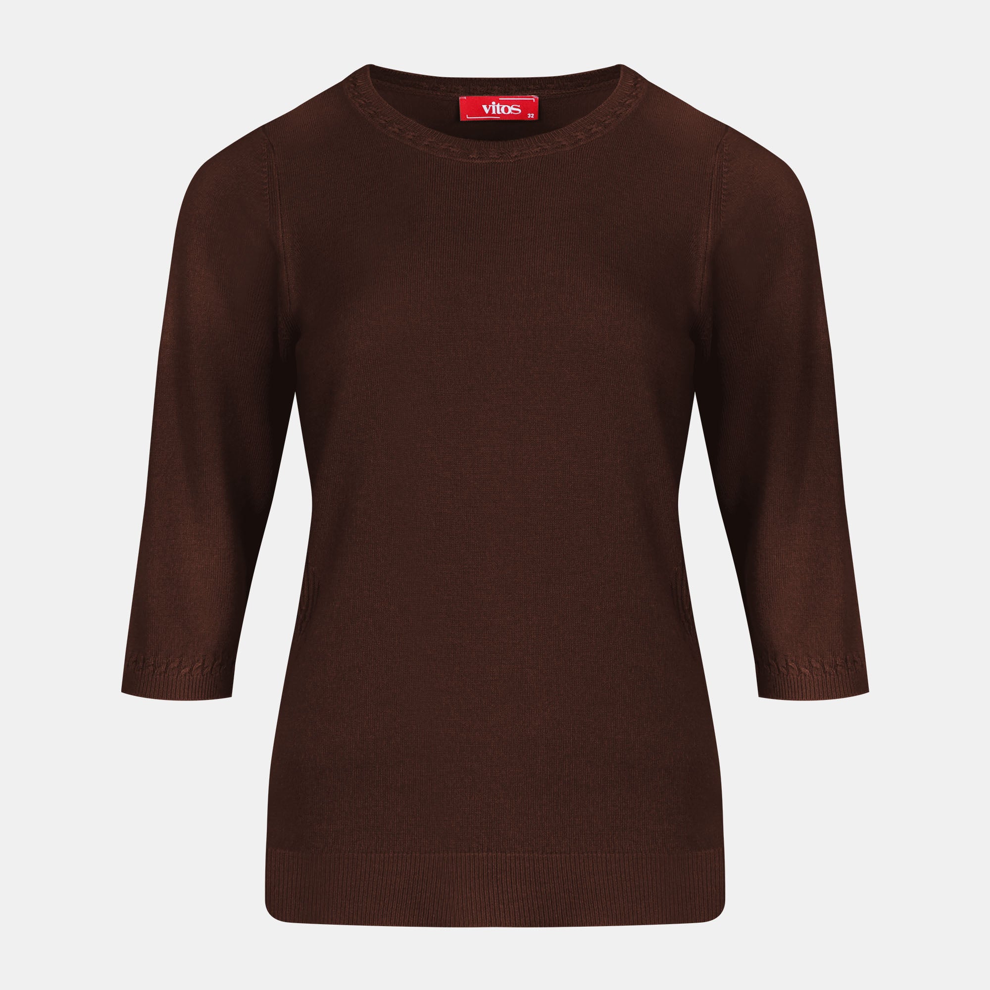 Blusa punto trenza estructura manga 3/4 - C0006 Invierno