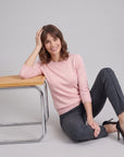 Blusa punto trenza estructura manga 3/4
