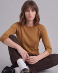 Blusa punto trenza estructura manga 3/4