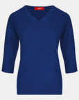 Blusa punto escote V calado manga 3/4 - C0008 invierno