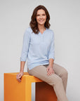 Blusa punto con aletilla - Blusa, color cielo - Vitos