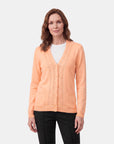 Cardigan punto escote en v trenzas básico Verano