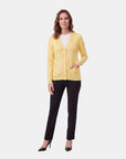 Cardigan punto escote en v trenzas básico Verano