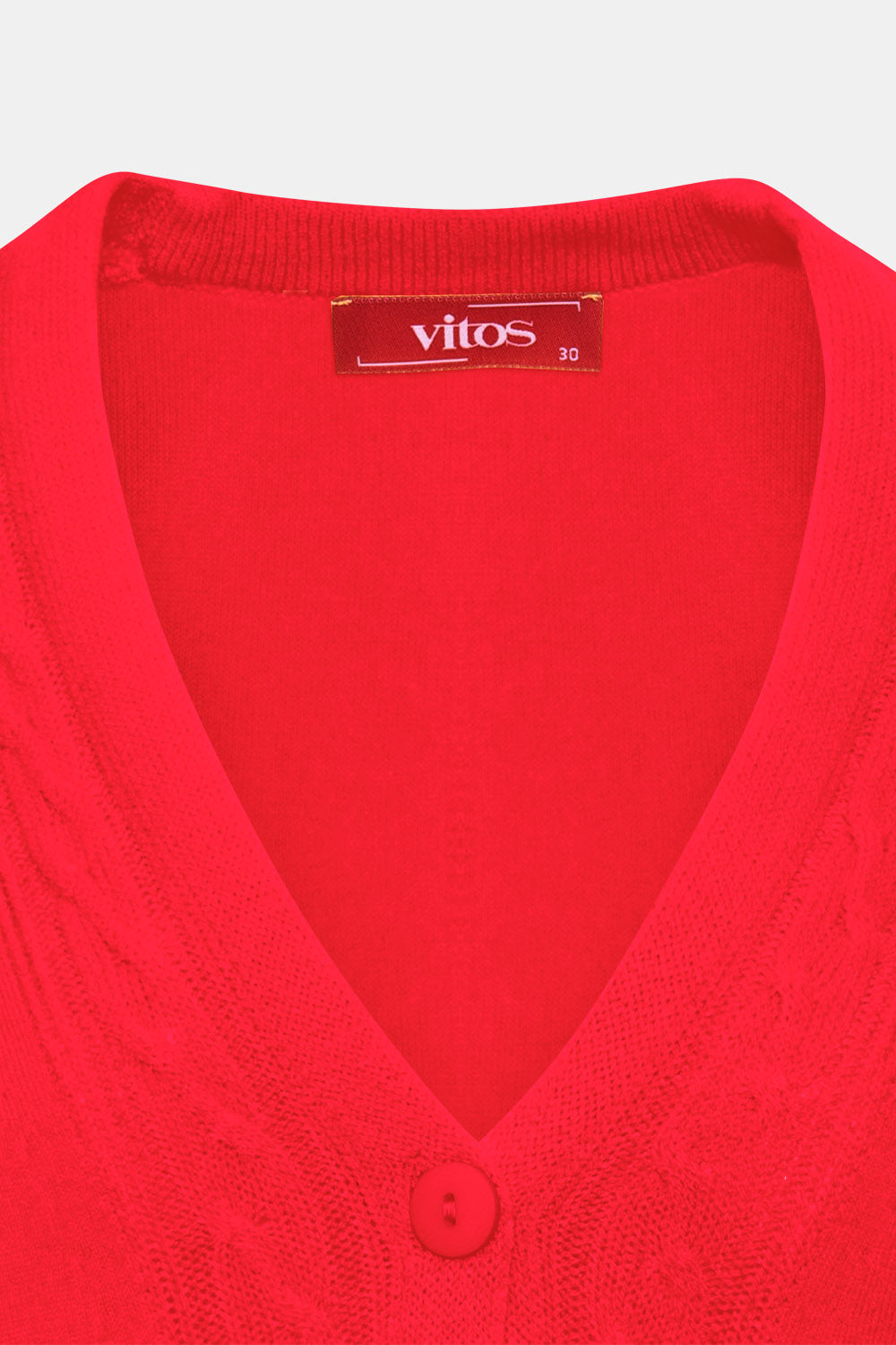 Suéter escote V trenza  - C0082