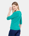 Blusa escote V bordado