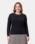 Blusa Cuello Redondo Bordada para Mujer