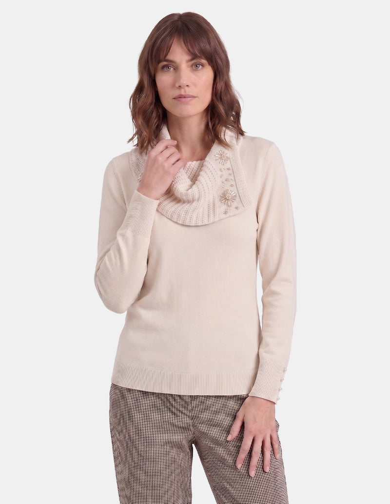 Blusa con cuello manga larga Eilis